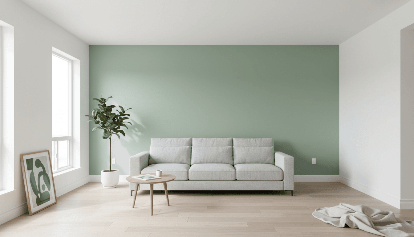 Freshly painted living room with a clean, professional finish